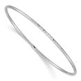 thumbnail image 1 of 14k White Gold 2mm Slip On Bangle Bracelet, 1 of 6