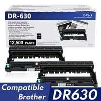 DR630 Drum Unit Black 2 Pack Compatible for Brother DR630 DR 630 Drum Unit for HL-L2300D Printer (Toner Not Included)