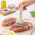 thumbnail image 4 of Cook With Color Stainless Steel Meat Tenderizer, Needle Blade Tool for Marinade and Steak, Taupe, 4 of 5