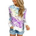 thumbnail image 1 of DYMADE T-shirt à Manches Longues Col Rond Mode Été pour Femmes Haut Décontracté Ample, 1 of 4