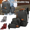 thumbnail image 2 of Men Shoulder Bag Three Piece Set Waterproof And Abrasion Resistant For TravelingLight Grey, 2 of 4