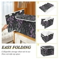 thumbnail image 2 of Yayeee Collapsible Cube Storage Bin with Lid Fabric Closet Decorative Basket with Handles, Gothic Floral Print, 2 of 7
