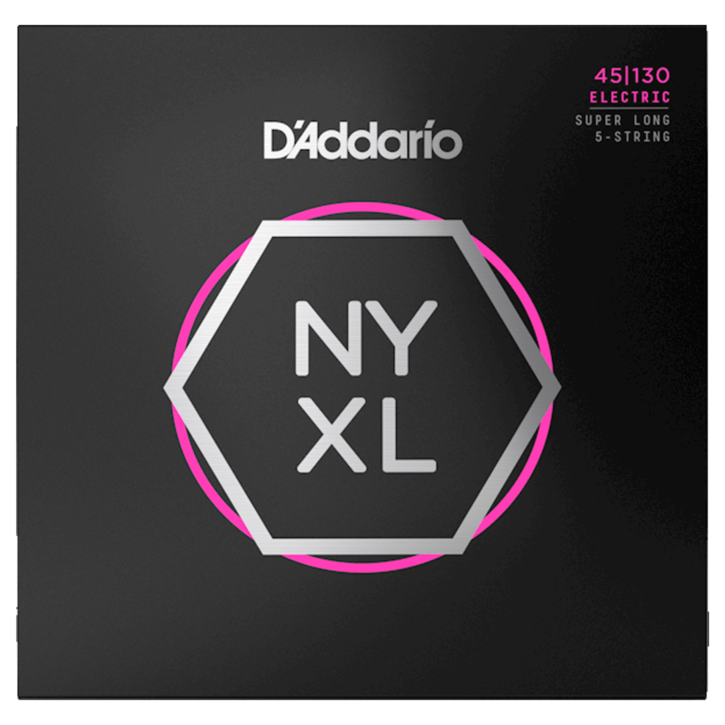 D'Addario NYXL45130SL Nickel Wound Bass Guitar Strings - .045-.130 Regular Light Super Long Scale 5-String