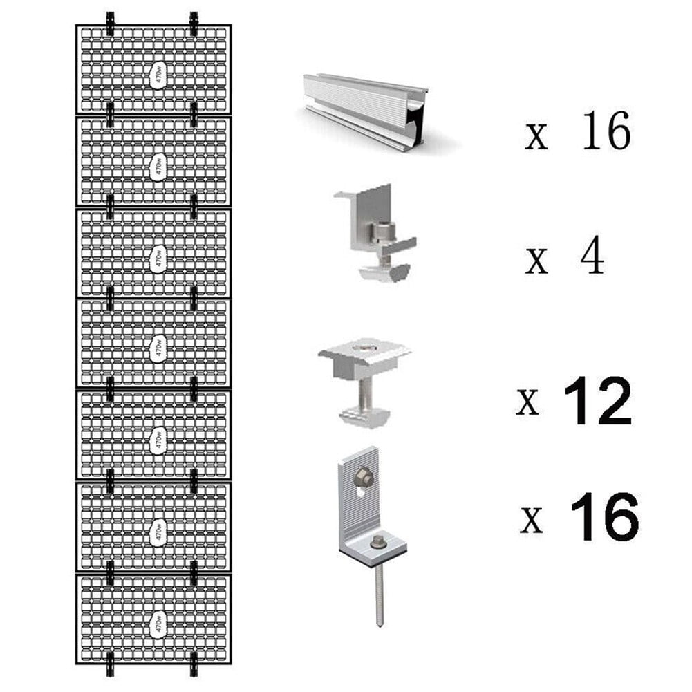 Solar Panel PV Profile Alu Mounting Rail Flat Roof Metal Roof Solar Rail