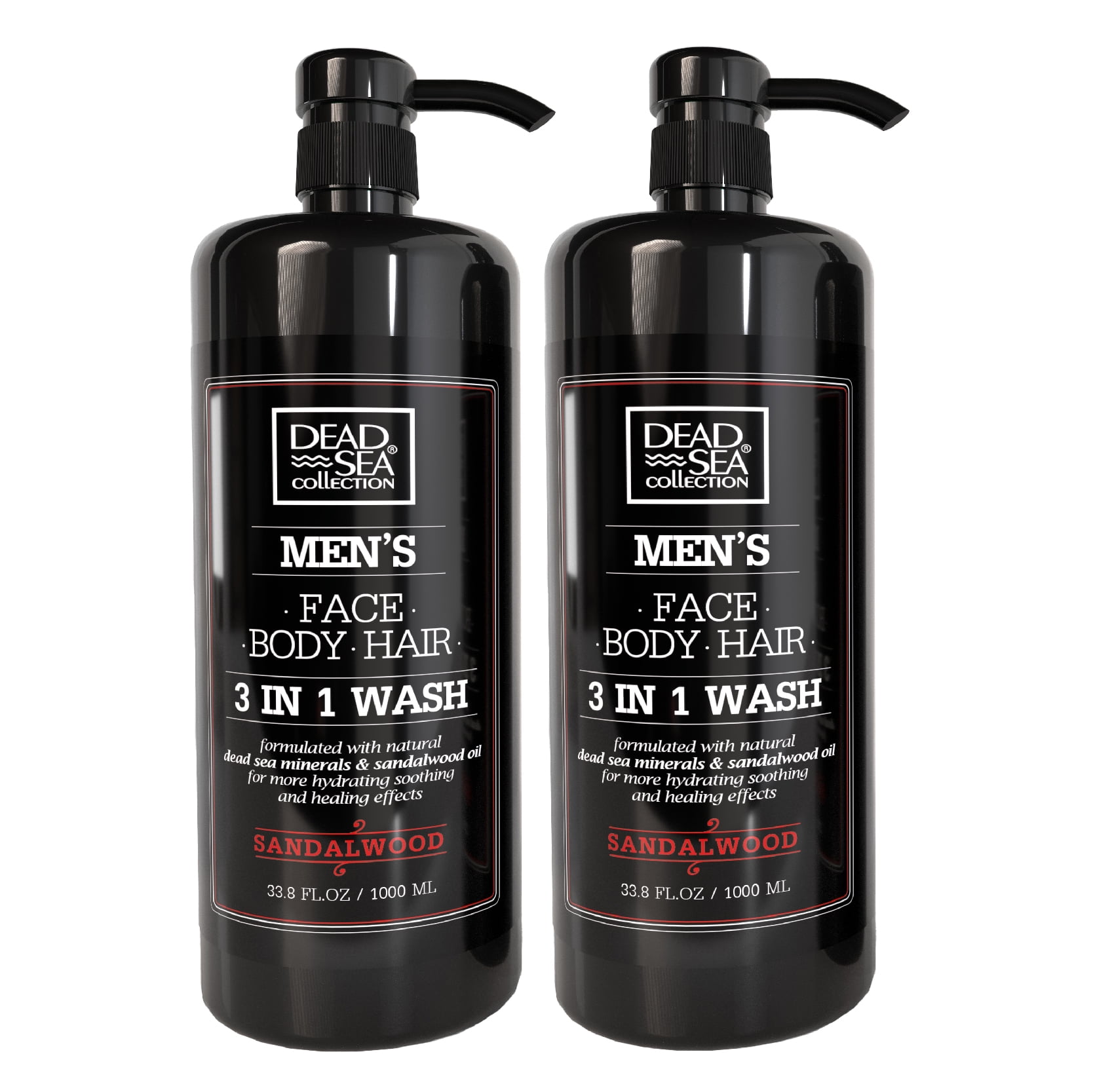 2-Pack Ocean Fresh Exfoliating Body Wash for Men with Aloe Vera 33