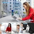thumbnail image 3 of Laptop Stand for Desk, Ergonomic Design Adjustable Aluminum Foldable Portable Computer Stand, Compatible with MacBook Air Pro, HP, Lenovo, Dell, More 10-15.6”Inch and Tablets (Silver), 3 of 7