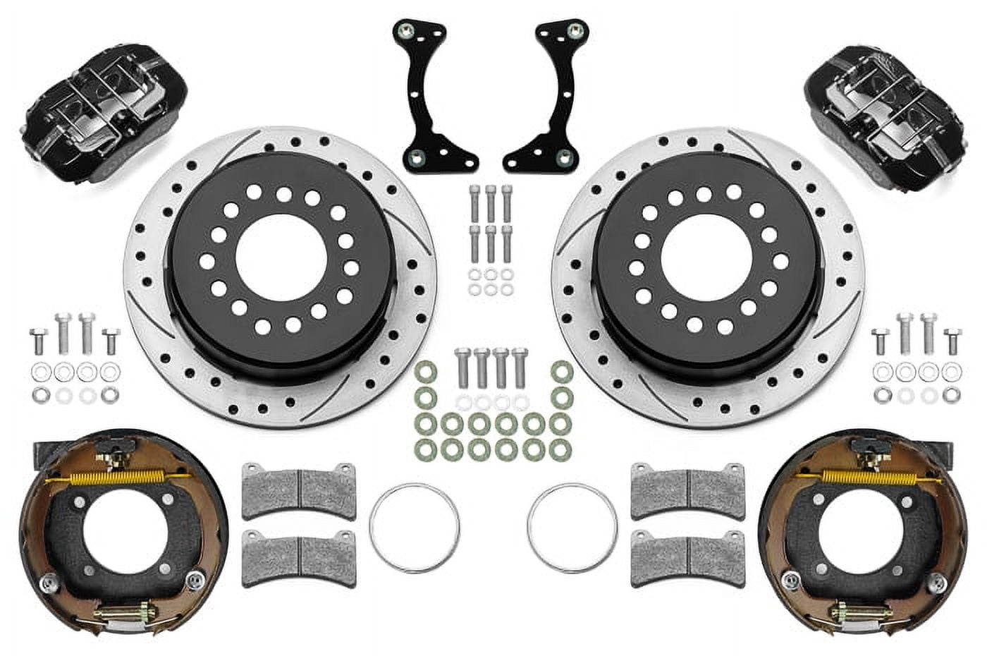 Brake Kit Rear Black Fdp Drilled 11In Fits/For  Gm G Body