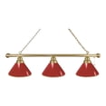 thumbnail image 1 of Holland Bar Stool BL3BRRed Rouge 3 Abat-Jour Billard Lumière&44; Laiton, 1 of 1