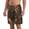 thumbnail image 2 of Kdxio Tiger In The Fallen Leaf Forest Pattern Mens Casual Shorts - Drawstring Summer Beach Sports Shorts for Men, 2 of 5