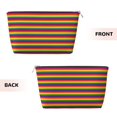 thumbnail image 5 of Lgbt Rainbow Stripe Small Purse Organizer Zipper Cosmetic Handbag Tote Pouch For Women, 5 of 7