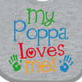 thumbnail image 4 of Inktastic My Poppa Loves Me Boys or Girls Baby Bib, 4 of 4