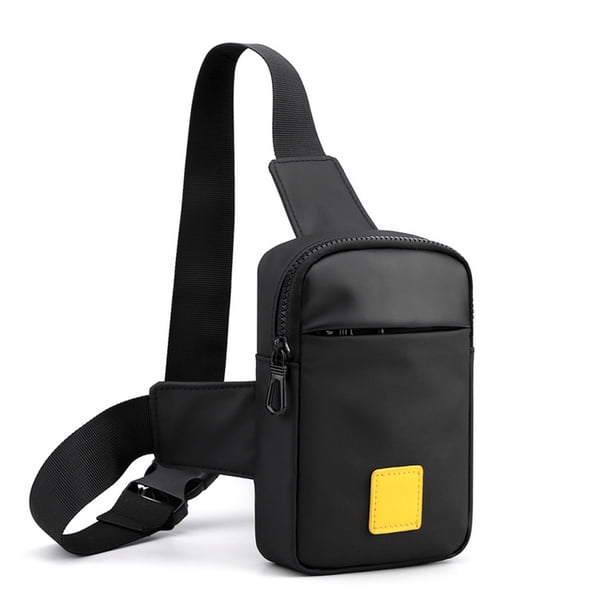Bolso bandolera de nailon impermeable y bolso de pecho informal.