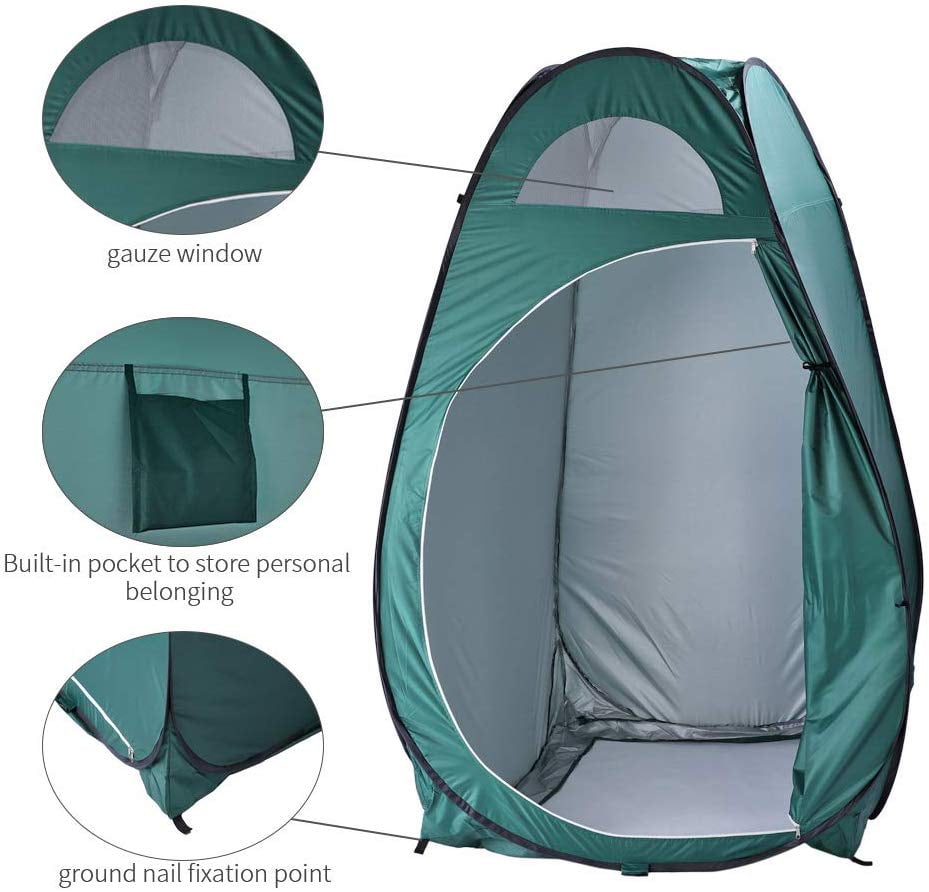 Foldable Shower Tent Instant Portable Outdoor Sun Shelter Camp Toilet for Beach Lightweight /& Sturdy 【US in Stock】 6 Ft Pop Up Privacy Tents with Carry Bag for Camping