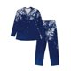 thumbnail image 1 of Balery Christmas Blue Pijama para Hombre de Dos Piezas con Manga Larga, Conjunto de Dormir y Descanso Suave con Bolsillos-Medium, 1 of 7