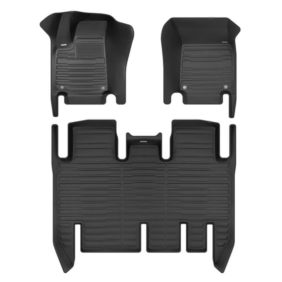 TuxMat - For Tesla Model X 5-Seater 2022-2026 Models - Custom Car Mats - Maximum Coverage, All Weather, Laser Measured - This Full Set Includes 1st and 2nd Rows