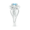 thumbnail image 2 of ANGARA Natural Solitaire Round 1.12 ct Aquamarine Infinity Promise Ring in 925 Sterling Silver for Women (Size-7mm) | March Birthstone, Anniversary, Jewelry Gift for Women | Natural Aquamarine Ring, 2 of 8