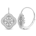 thumbnail image 4 of LeCalla 925 Sterling Silver Drop Earrings | Openwork CZ Lever-Back Filigree Earring, 4 of 6