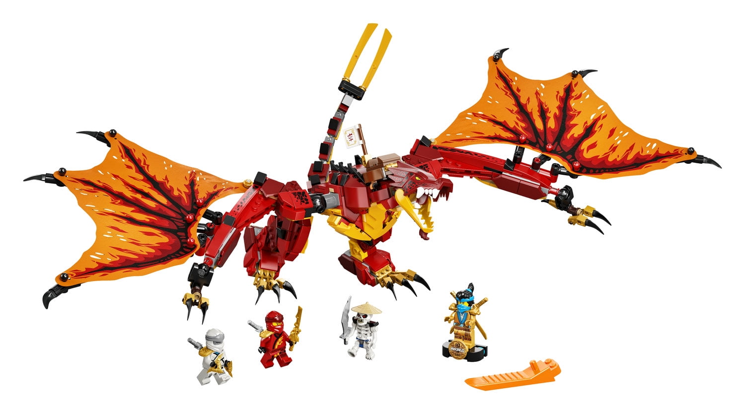 LEGO NINJAGO Legacy Fire Dragon Attack 71753 Ninja Building Toy (563  Pieces) - Walmart.com