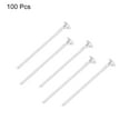thumbnail image 3 of Uxcell 100Pcs Flat Head Pins for Jewelry Making 20mm Brass Flat Head Pins Jewelry Head Pins 20 Gauge Silver, 3 of 5