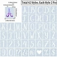 thumbnail image 2 of 84PCS Letter Stencils 2 Inch Reusable Plastic Alphabet Numbers Symbols Templates Interlocking Letters Stencil, 2 of 7