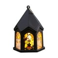 thumbnail image 3 of Dmlowu Halloween Lantern Lights, 3x4" Black Halloween Decorations Led Lantern, Spooky Vintage Lantern for Holiday Party Halloween Decoraions Outdoor & Indoor, 3 of 7