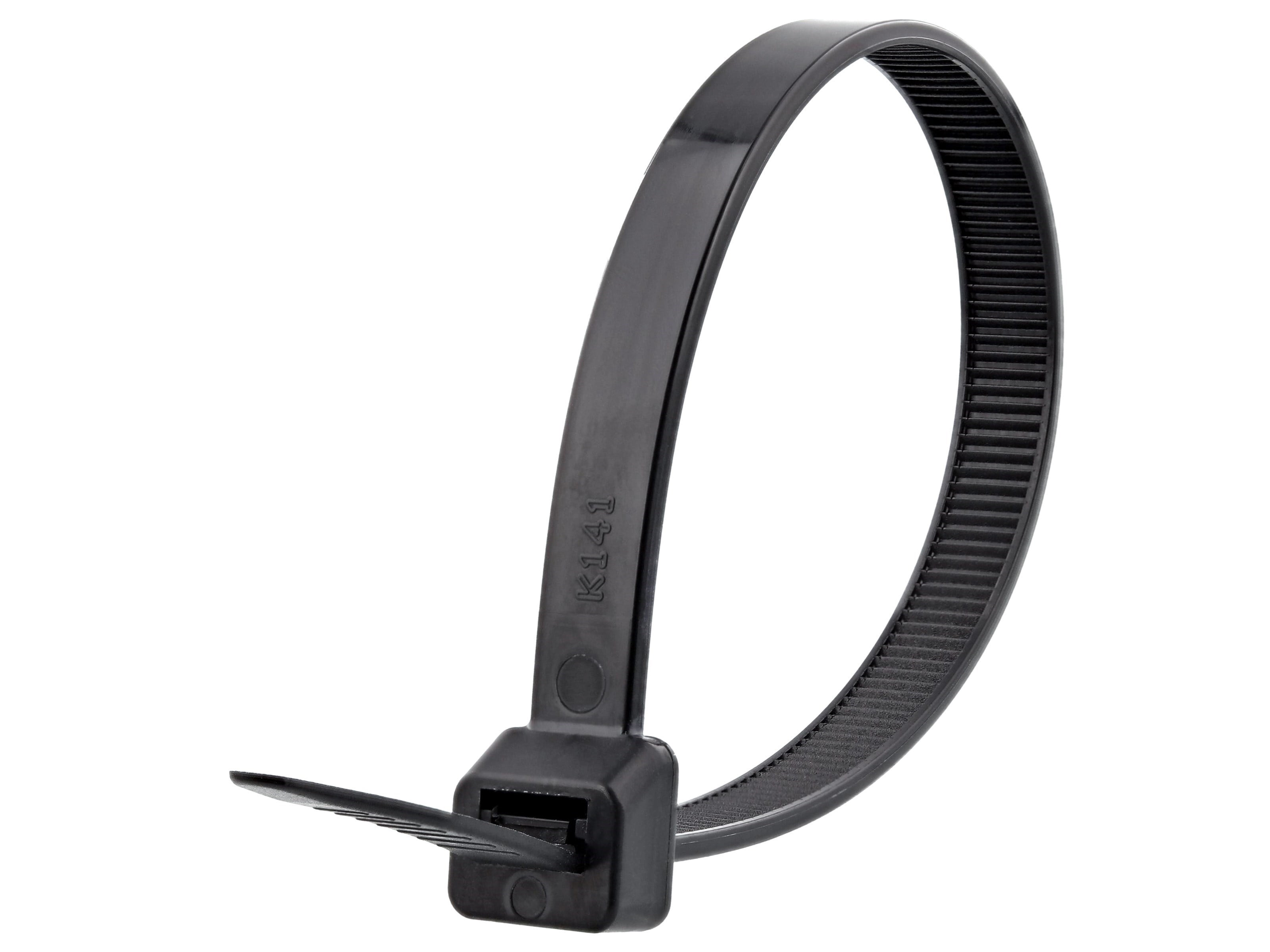 150pc Black Zip Ties Heavy Duty 8" 10" 12" 120Lbs Nylon Cable Ties 