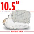 thumbnail image 3 of Franklin Sports Fastpitch Softball Glove - Field Master Fastpitch + Softball Mitt - Womens + Girls Righty Glove - Adult + Youth Baseball + Softball Gloves - Right Hand Throw - 10.5" - White + Grey, 3 of 9