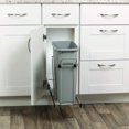 thumbnail image 2 of Knape & Vogt PLSW9-1-20-R-P In-Cabinet Pull Out Trash Can, 17.75 8.11 20-Inch,Platinum, Inch Inch Inch, 2 of 3