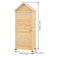 thumbnail image 6 of KFFKFF Exterior Stowage Cabin, Spacious Timber Outdoor Stowage Cabin, Horticultural Equipment Cabin with Racks, Latch, and Base, Water-Resistant Stowage Dwelling Cabinet, 28x63 inch, 6 of 9