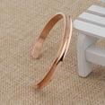 thumbnail image 6 of Stainless Steel Bracelet Grooved Cuff Bangle for Women Girls, 6 of 7