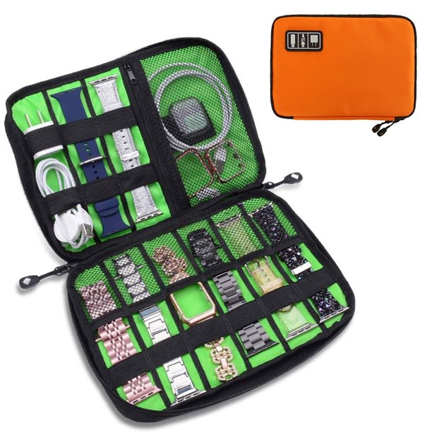 Para Apple Watch Bolsa de almacenamiento impermeable Correa de correa de reloj (naranja)