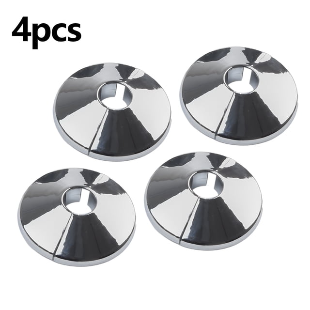 4 Pcs 15mm Colour Silver Electroplate Radiator Pipe Collars Cover Floor