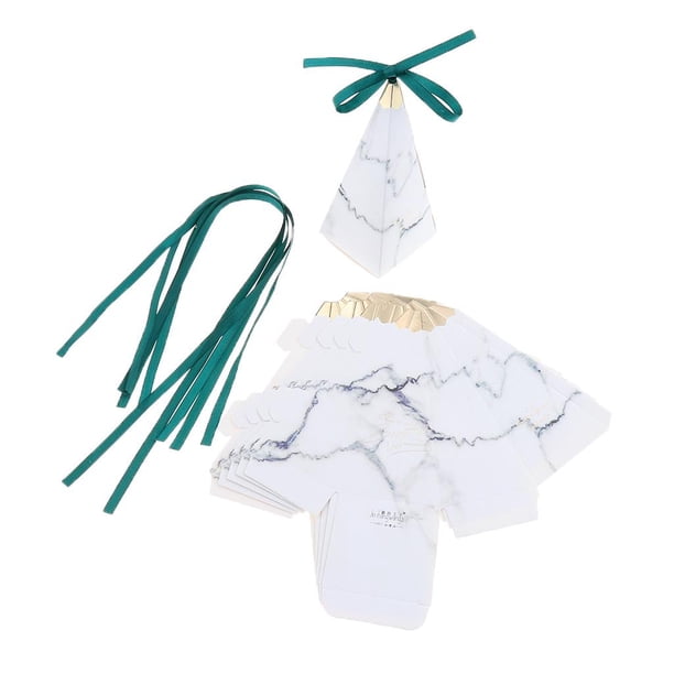 6 Piezas Caja de Papel de Forma de Organizador de Joyas Blanco