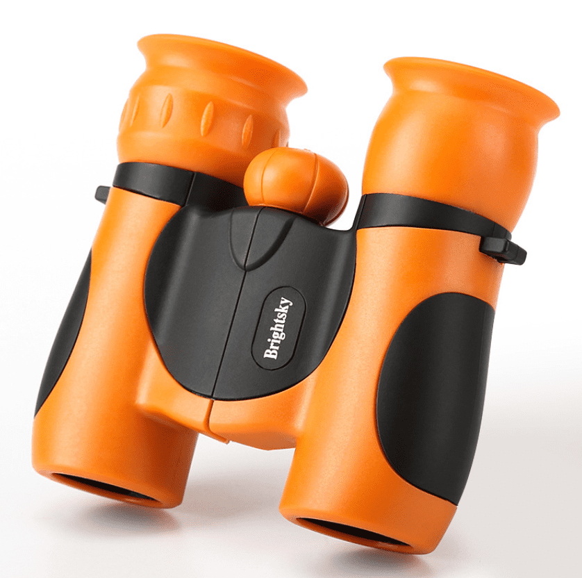 Binoculars Orange 8x21 Age 312, Shockproof Compact Binoculars for