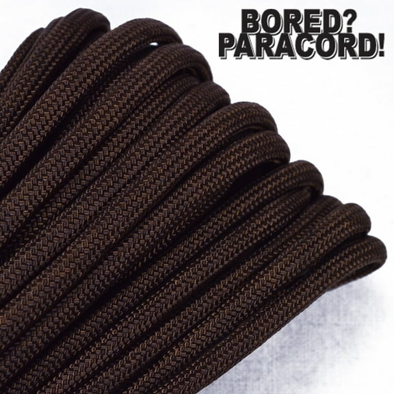 Bored Paracord Brand 550 lb Type III Paracord - Walnut 100 Feet