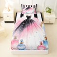 thumbnail image 3 of Homewish Fashion Perfume Floral Twin Sheets,Dreamy Bowknot Bedding,3 Pieces,1 Fitted Sheet and 1 Pillowcase, 3 of 6