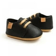 thumbnail image 4 of Newborn Baby Boy High Grade PU Lace-up Non-slip Soft Sole Toddler Frist Waliking Shoes, 4 of 11