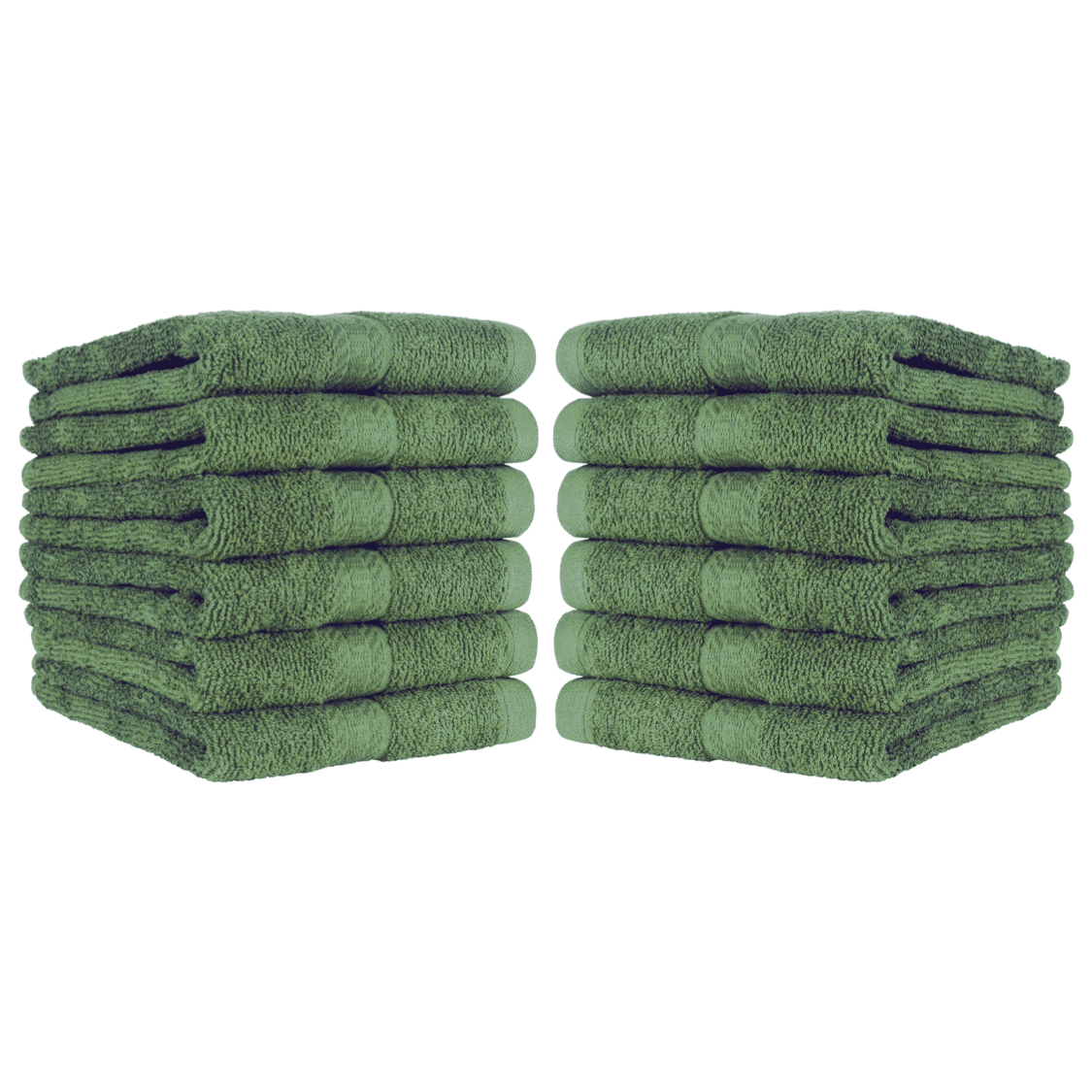 12 Pack of Cotton Bath Towels 25 x 52 Hunter Green 100 Cotton