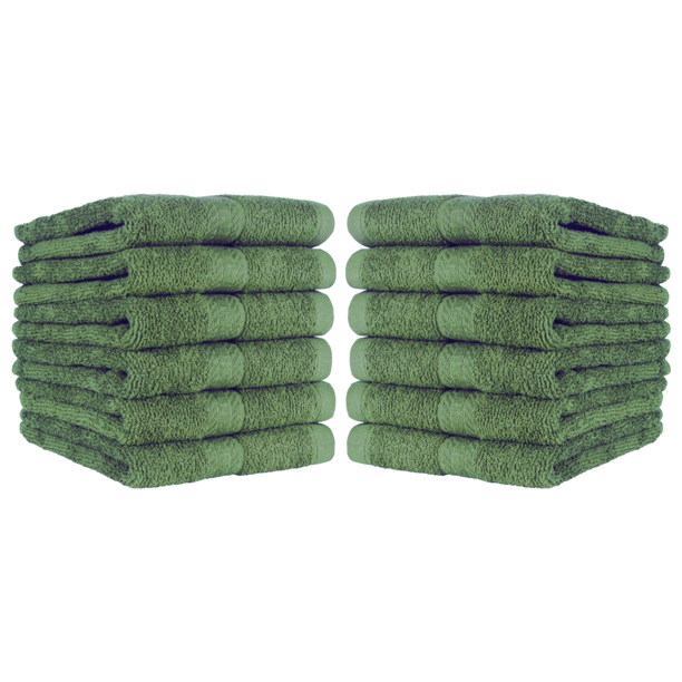 12 Pack of Cotton Bath Towels 25 x 52 Hunter Green 100 Cotton