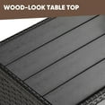 Wicker Outdoor Storage Patio Bar Table Outdoor Buffet