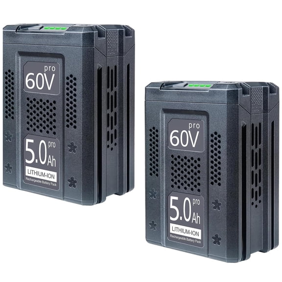FSKE 5000mAh Replacement for Greenworks 60V Battery Cordless Tools LB60A02 LB60A03 LB60A00 LB60A01 2 Packs