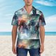 thumbnail image 2 of Fotbe Ink Style Wave Dragon Camisa Hawaiana para Hombre Unisex – Camisa Casual de Verano con Botones de Manga Corta de Algodón y Lino,X-Large, 2 of 7