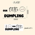 thumbnail image 2 of Notre Petit Décalque de Dumpling - Décalque d'Arche de Ballon pour Baby Shower, Décorations de Fête pour Révélation de Sexe, Déco de Panneau de Dumpling, 2 of 7