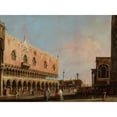 thumbnail image 2 of Canaletto 14x11 Gold Ornate Wood Frame and Double Matted Museum Art Print Titled - View of the Piazzetta San Marco Looking South (1735), 2 of 4