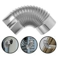 thumbnail image 2 of NIAIZEK Silver Stainless Steel Vent Hose, Elbow Design, Efficient Exhaust, Bathroom Use, Safe and Reliable, 2 of 8