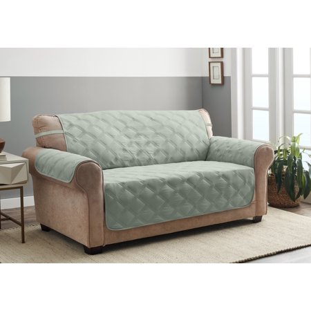 Innovative Textile Solutions 1-piece Hampton Diamond Secure Fit Sofa Furniture Cover  Celadon