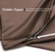 thumbnail image 5 of Funda de almohada de satén suave y sedoso PiccoCasa con cremallera de 21x72 pulgadas, funda de almohada larga color marrón, 5 of 7