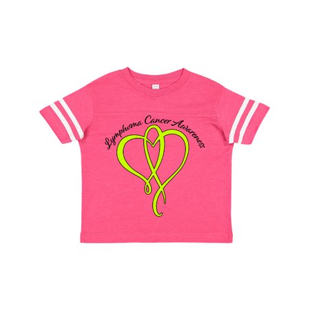 

Inktastic Lymphoma Awareness with Lime Green Ribbon Heart Gift Toddler Boy or Toddler Girl T-Shirt