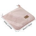 thumbnail image 6 of Yesbay Winter Chair Cushion Warm Sherpa Anti-Slip with Fixing Straps Square Shape Office School Car Chair Seat Pad Dinning Chair Protective Pad, 6 of 8