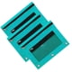 thumbnail image 2 of Fiudx Ofertas flash Artículos en oferta Estuche para lápices de tres agujeros con cremallera, bolsa de almacenamiento de documentos de PVC transparente, carpeta desmontable, estuche para lápices de g, 2 of 6